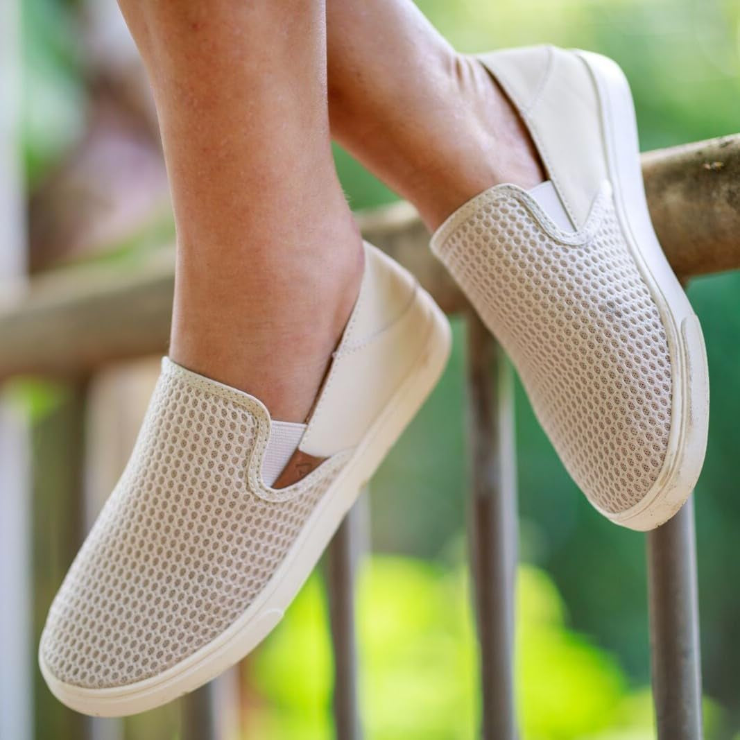 Pehuea Women'S Slip on Sneakers, Casual Everyday Shoes with Easy on & off Design, Breathable Mesh & Drop-In Heel, All-Day Comfort & Support