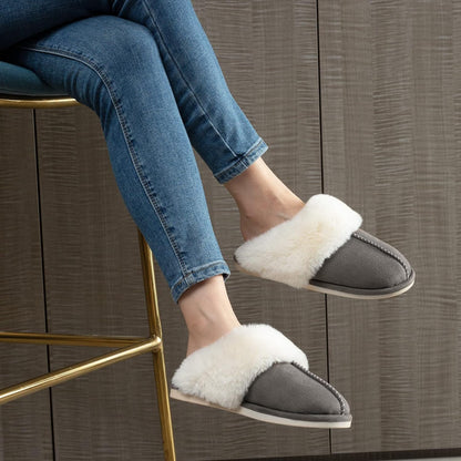 Women'S Memory Foam House Slippers, Non-Slip Indoor/Outdoor | Cloud-Like Comfort for Hard Floors, Ultra-Soft Faux Fur Machine Washable House Shoes for Winter